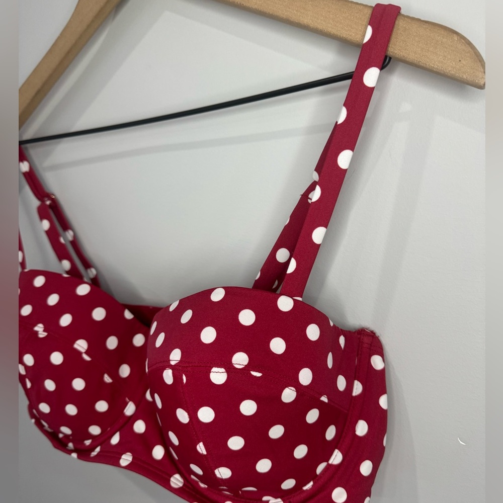 Adore Me NWT Vivien Contour retro polka dot bikini top 38D - Picture 4 of 10